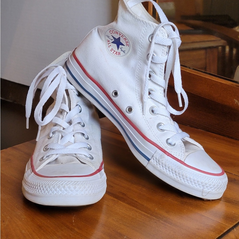 Converse White High-Top Sneakers
